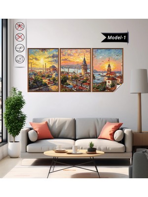Akıllı Kağıt Türkiye Iller Tablo - Poster Istanbul  (Model- 1)