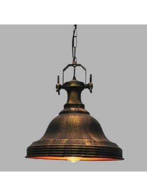 Ronisu Aydınlatma Rosetta Vintage Eskitme Metal Sarkıt Tekli Avize Ra-Avz- 8367-74-12