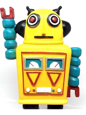 Bucuks® Decotown Nostaljik Sevimli Uzaylı Robot Şeklinde Figür Biblo
