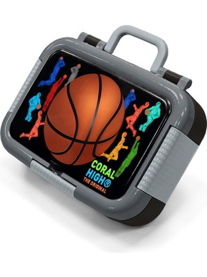 Coral High Kids Siyah Basketbol Desenli Paslanmaz Çelik Beslenme Kabı 39222