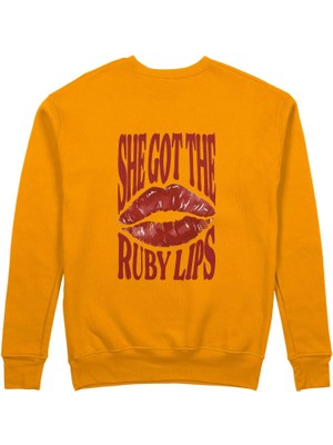 The Lucid Lab Ruby Lips Sweatshirt - Turuncu