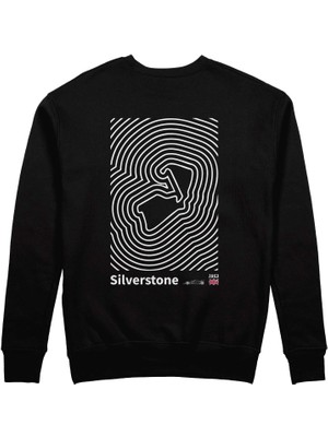 The Lucid Lab Silverstone Circuit Artwork Sweatshirt - Siyah