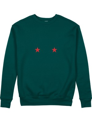 The Lucid Lab Star Babe Sweatshirt - Koyu Yeşil