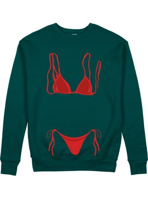 The Lucid Lab Red Bikini Sweatshirt - Koyu Yeşil