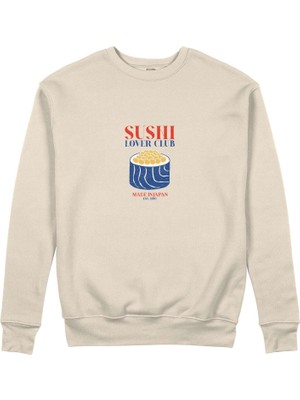 The Lucid Lab Sushi Lover Club Sweatshirt - Bej