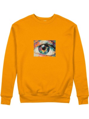 The Lucid Lab Eye Sweatshirt - Turuncu