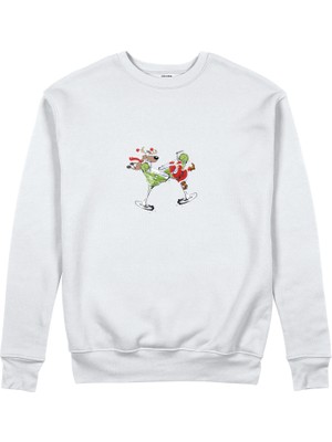 The Lucid Lab Tipsy Santa Sweatshirt - Beyaz