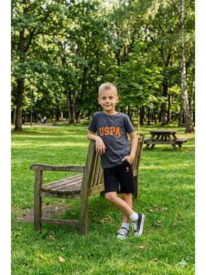 U.s. Polo Assn Erkek Çocuk Süprem Şortlu Takım Füme