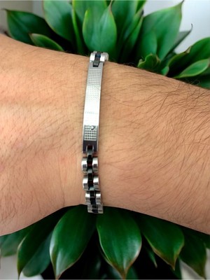 Lunays Paslanmaz Çelik Role Model Örgü Erkek Gümüş Renk Bileklik