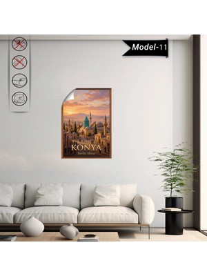 Akıllı Kağıt Türkiye Iller Tablo - Poster Konya (Model-11)