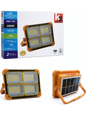 K2 Solar Taşına Bilir Projektör 200W KBA754
