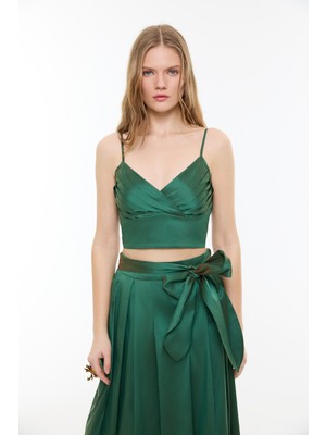 ROMAN Ince Askılı Drapeli Büstiyer Yeşil YY014030_012