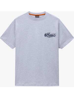 Napapijri S-Zinc Erkek Gri T-Shirt.-
