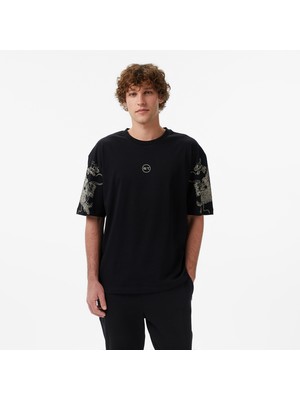 United4 Unıted4 Regular Fit Erkek Siyah T-Shirt.sıyah