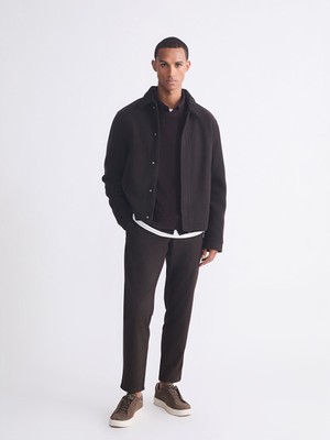 Lcw Kahverengi Standart Kalıp Gömlek Yaka Erkek Mont