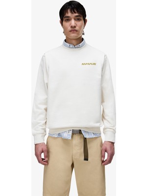 Napapijri B-Sol C Erkek Beyaz Sweatshirt.-