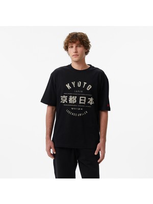 United4 Unıted4 Regular Fit Erkek Siyah T-Shirt.sıyah