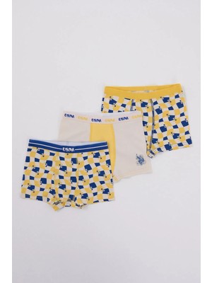 U.s. Polo Assn Erkek Çocuk Süprem 3 Lü Boxer Bej