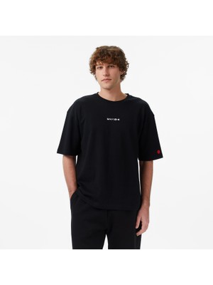 United4 Unıted4 Regular Fit Erkek Siyah T-Shirt.sıyah