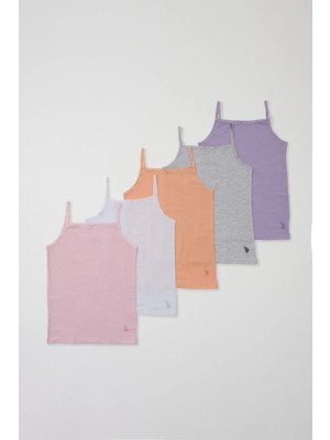 U.s. Polo Assn Kız Çocuk Süprem 5 Li Atlet Renkli