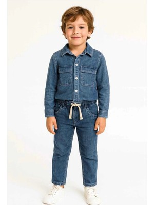 Queen Kids  Erkek Çocuk Yıkamalı Takım  Takım Lacivert