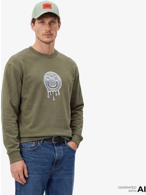 Hugo Newirex Erkek Haki SWEATSHIRT.345