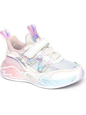 Pepino 2198 Kız Çocuk Beyaz Işıklı Filet Spor Ayakkabı