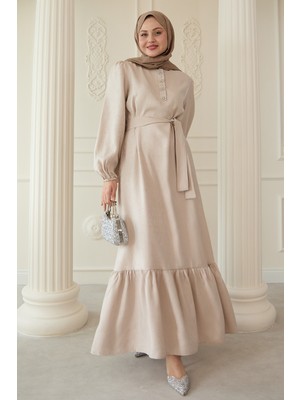 inStyle Patı Taş Detaylı Taş Jakar Elbise