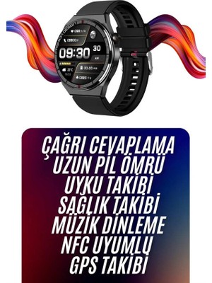 LTG Nova Amoled Ekran Akıllı Saat Üç Kordonlu Ios Android Uyumlu