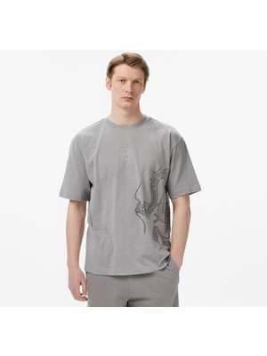 UNITED4 Regular Fit Erkek Gri T-Shirt.GRI