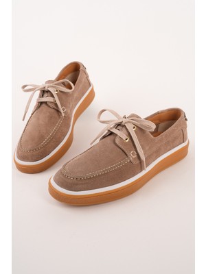 Muggo Craft Hakiki Süet Deri Bağcıklı Erkek Günlük Loafer Ayakkabı