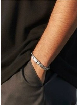 Lunays Paslanmaz Çelik Role Model Erkek Gümüş Renk Bileklik