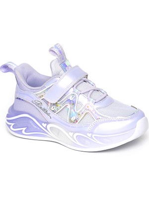 Pepino 2198 Kız Çocuk Lila Işıklı Filet Spor Ayakkabı