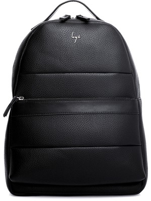 Beyaz Çanta BYZ-232 F-Siyah Sırt Çantası Suni Deri Büyük Kapasiteli 40X31X18cm Desenli