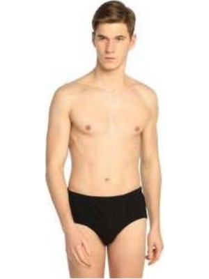 Seher Yıldızı Erkek Slip Külot %100 Pamuk 12'li Paket Siyah