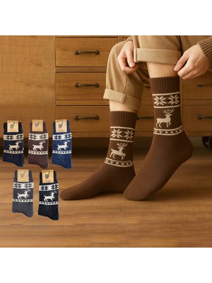 Kral Socks Unisex 3'lü Alpaka Yünlü Çorap Termal Kalın Yumuşak Kışlık Bot Çorabı