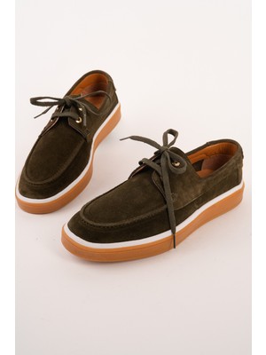 Muggo Craft Hakiki Süet Deri Bağcıklı Erkek Günlük Loafer Ayakkabı