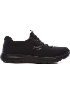 Skechers Summits Air Cooled Memory Foam Sneaker Hafızalı Taban Lastik Bağcıklı Kadın Günlük Spor Ayakkabı Siyah