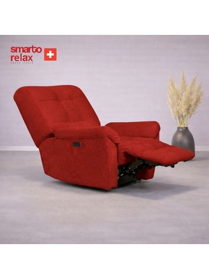 Smarto Tv Koltuğu Berjer Porto Comfort –, Elektrikli Kademeli Sırt Dayama, Ergonomik Tasarım, Kontrol Panelli, Dekoratif Tekli Koltuk (Salon/oturma Odası)