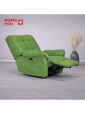 Smarto Tv Koltuğu Berjer Porto Comfort –, Elektrikli Kademeli Sırt Dayama, Ergonomik Tasarım, Kontrol Panelli, Dekoratif Tekli Koltuk (Salon/oturma Odası)