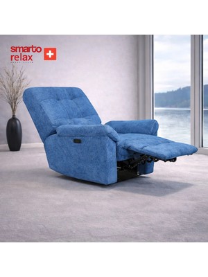 Smarto Tv Koltuğu Berjer Porto Comfort –, Elektrikli Kademeli Sırt Dayama, Ergonomik Tasarım, Kontrol Panelli, Dekoratif Tekli Koltuk (Salon/oturma Odası)