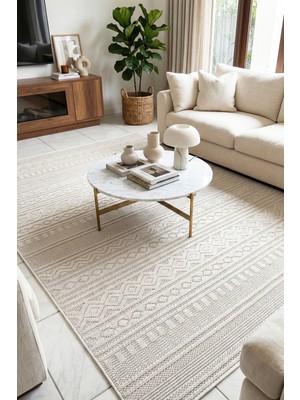 Melaris Halı Leon Bukle Sisal Dokuma Halı Naturel Jüt Kilim Salon Oturma Odası Halısı