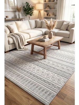 Melaris Halı Leon Bukle Sisal Dokuma Halı Naturel Jüt Kilim Salon Oturma Odası Halısı