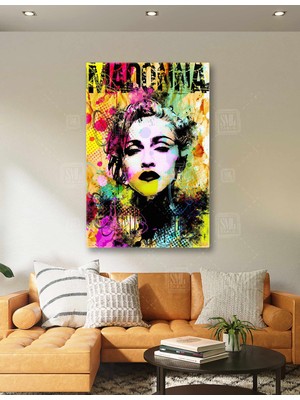 SML Tablo Madonna Pop Art Posteri Ikon Popun Kraliçesi Müzik Dikey Kanvas Tablo