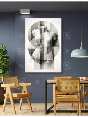 SML Tablo Nü Kadın Torso Heykel Modern Dekor Kadın Gövde Dikey Kanvas Tablo