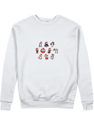 The Lucid Lab Star Wars Christmas Icons Sweatshirt - Beyaz