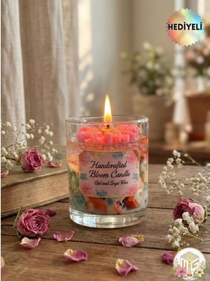 Bloom Mum Dekoratif (Soya Wax, Jel Mum) Kokusuz