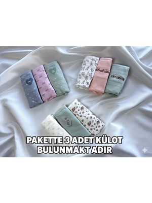 Berrak 11370 Pamuklu Bikini Normal Bel Kadın Külot 3'lü Paket