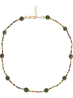 Cal's  Doğal Taş Detaylı Boncuk Kolye