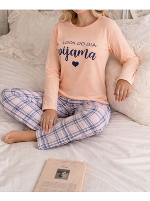 Madame Clara Desenli Süprem Uzun Kollu Kadın Pijama